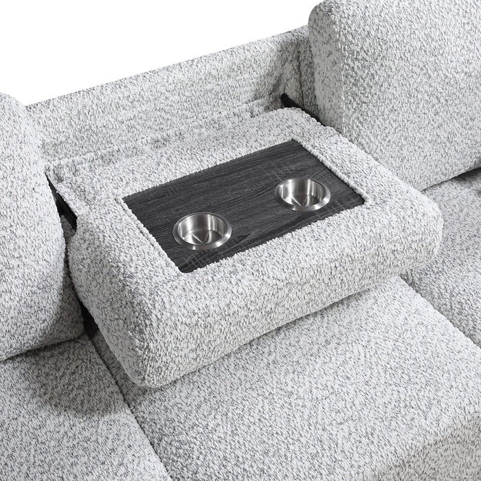 Prato - Sofa With Pull Out Sleeper And USB - Gray