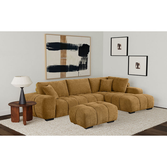 Florence - Upholstered L Shaped Sectional Sofa - Amber
