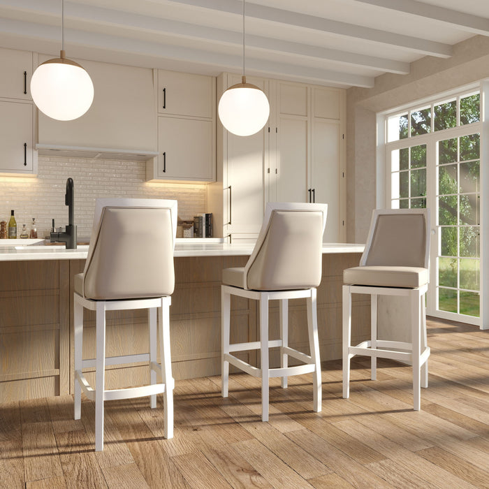 Modern Swivel Stool With Tall Back