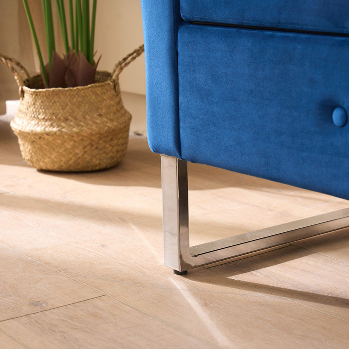 Wide Storage Soft Ottoman Bench With Armrests