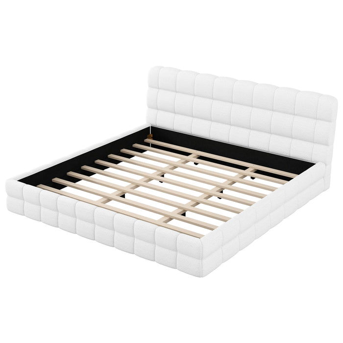 Upholstered Platform Bed With Headboard