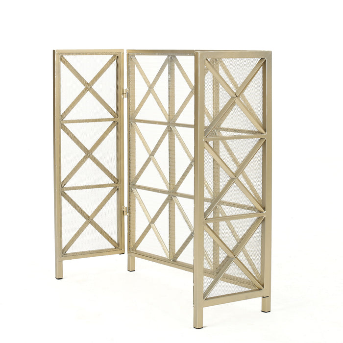 Margaret - 3 Panel Fireplace Screen Iron