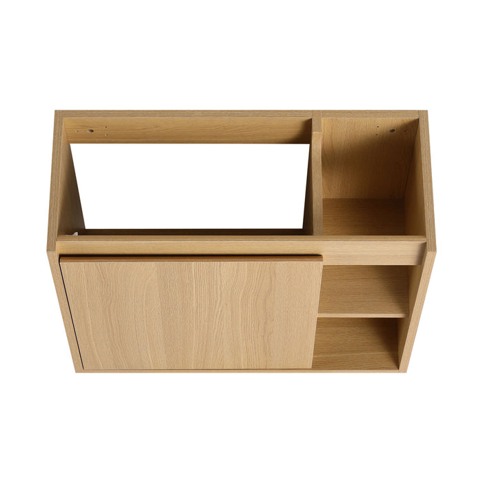 Wall Mounted Bathroom Vanity With Sink & Soft Close Door