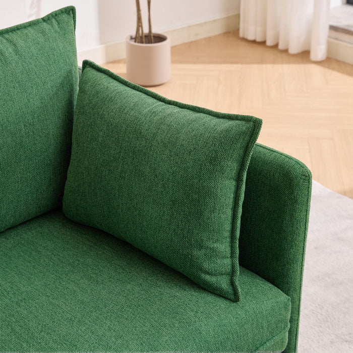 Oversized Deep Seat Accent Chair With Matching Storage Ottoman & Throw Pillows