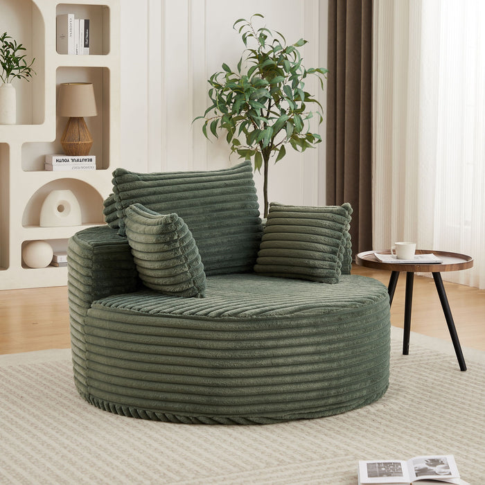 Modern Single Sofa With Backrest Pillow For Living Room