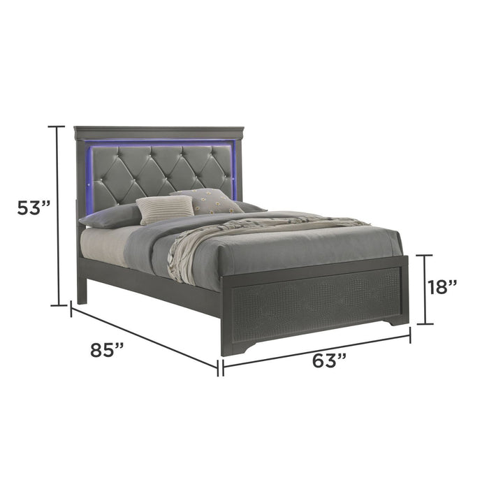 Blaze - Modern Bed With LED Headboard