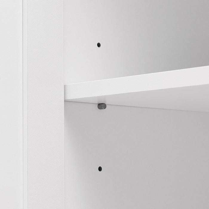 Storage Cabinet With Adjustable Shelves, 2 Doors, Rectangle Design For Bathroom