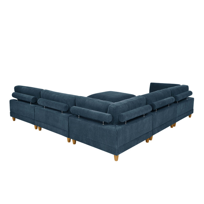 Modern Modular Sectional With Adjustable Back Support