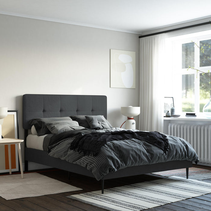 Tyler - Full Upholstered Bed - Dark Gray
