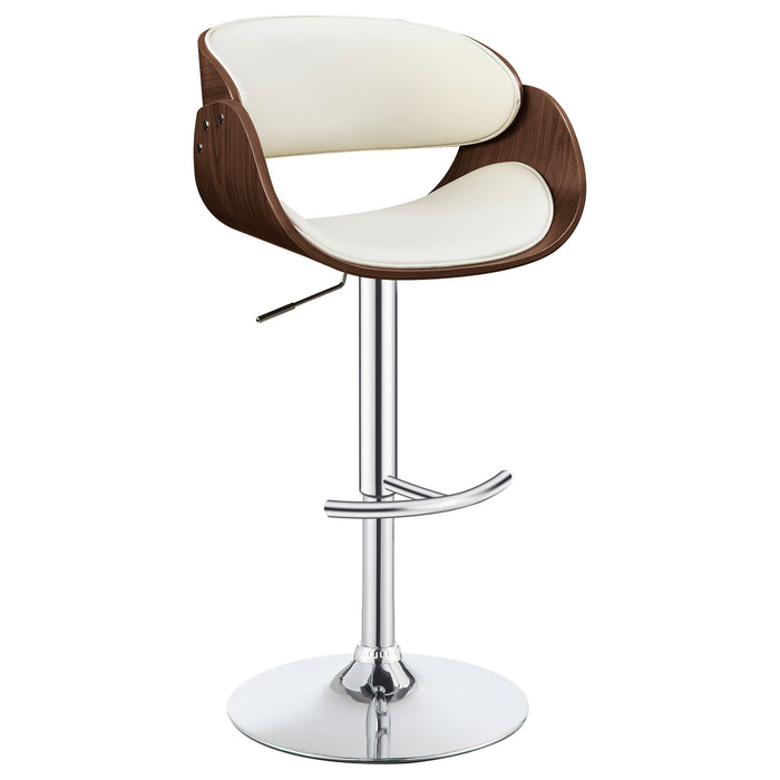 Ergonomic Adjustable Bar Stool - Ivory