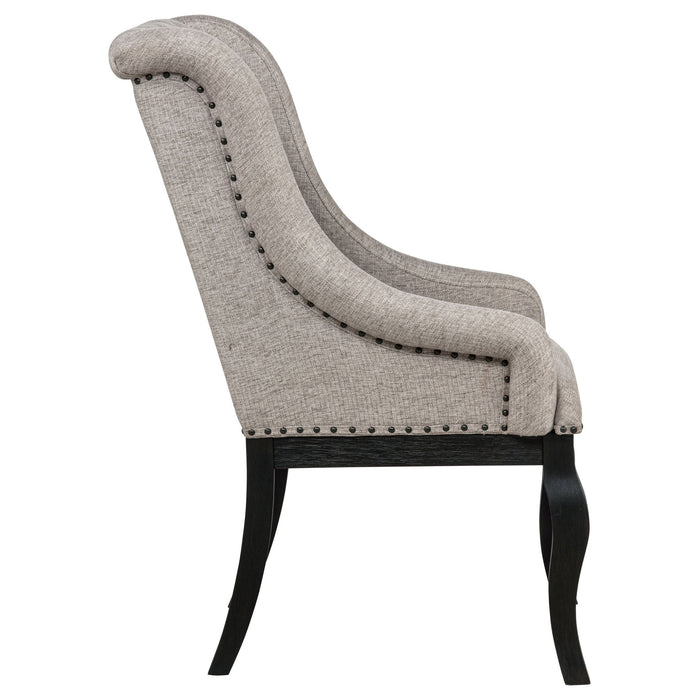 Kinzler - Arm Chair (Set of 2) - Tan / Black