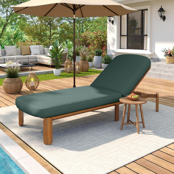 Outdoor Chaise Lounge With Adjustable Backrest