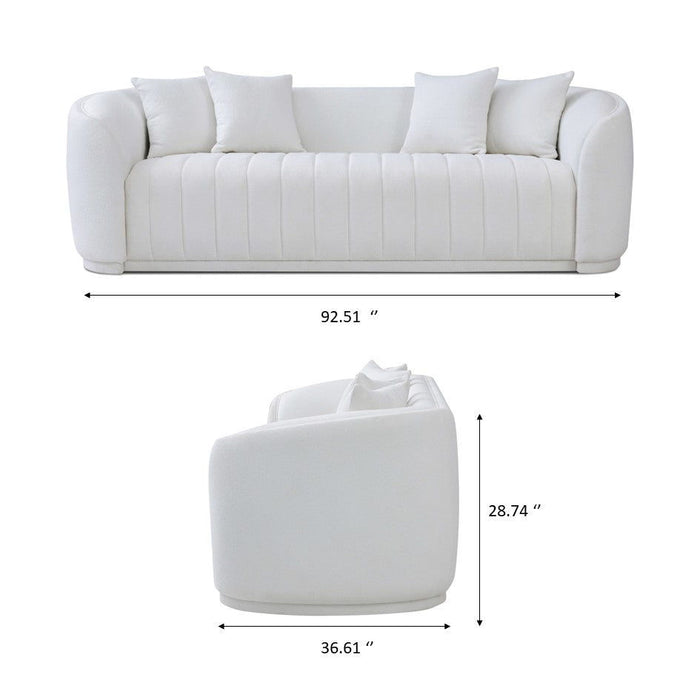 Markus - Tight Back Couch - White