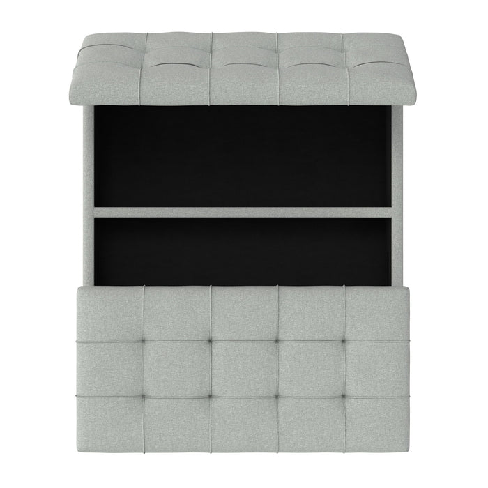 Harrison - Coffee Table Storage Ottoman Lift Top - Stone Gray
