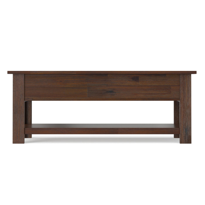 Monroe - Rectangular Coffee Table With Drawers - Brown