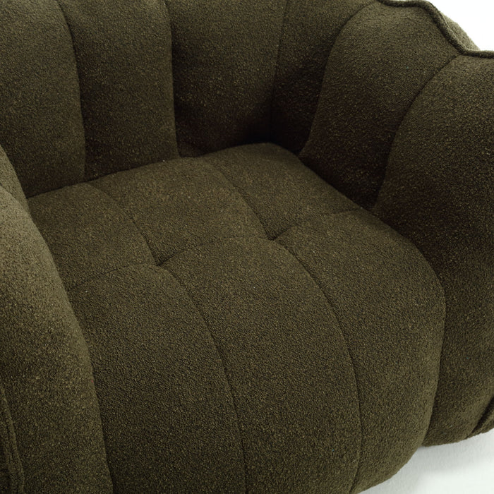 Soft Chenille Bean Bag Chair With High Resilient Foam