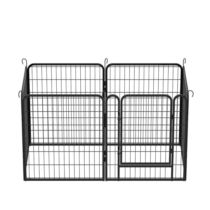 Heavy Duty Metal Playpen With Door, Dog Fence Pet Exercise Pen For Outdoor, Indoor
