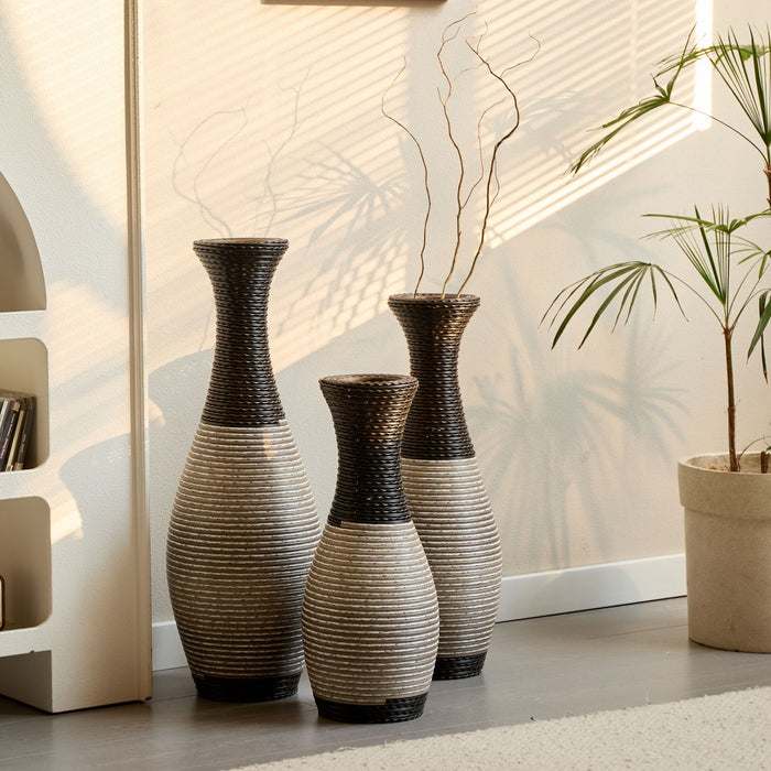Designer Floor Vases, Large Vases For Home Decor Flooring (Set of 3)