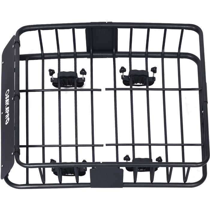 Motoring Rooftop Cargo Carrier Basket Steel, Universal Fit Roof Rack