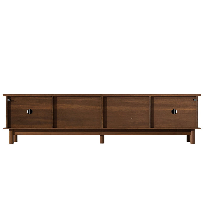 TV Stand For 85" TVs, 4 Smooth Glide Drawers - Walnut