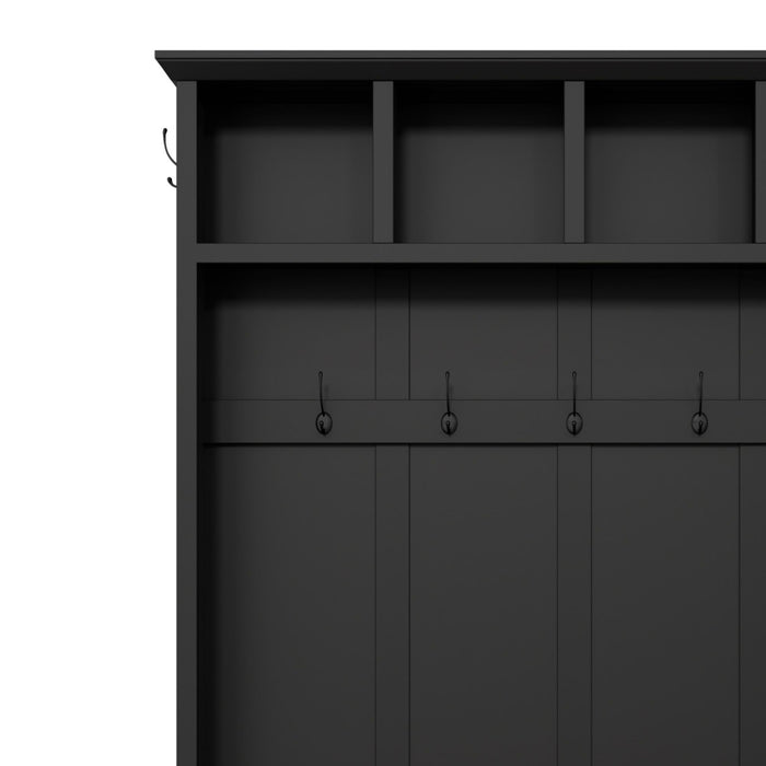 Hall Tree With Storage Bench Mudroom Coat Rack With 6 Hooks