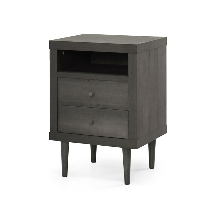 Nystrom - Mid Century Modern 2 Drawer Nightstand