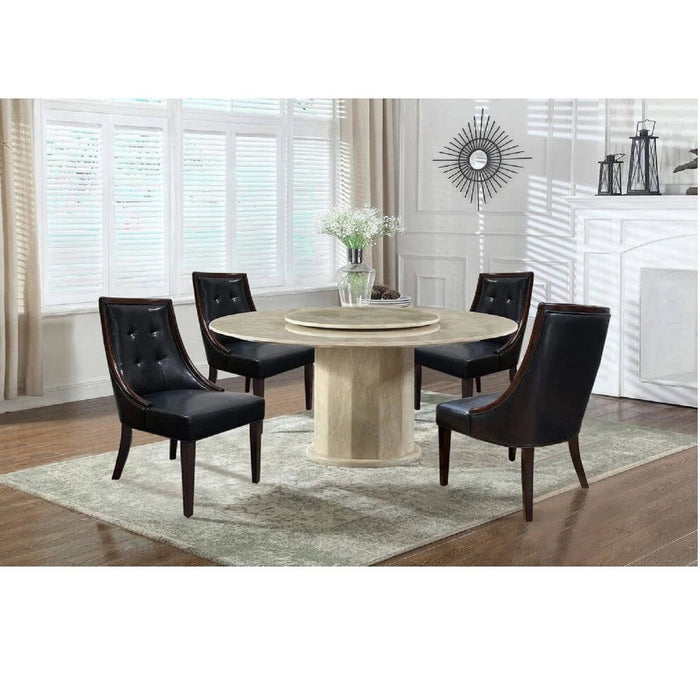Clair - Tufted Dining Room Side Chair (Set of 2) - Dark Coffee / Black