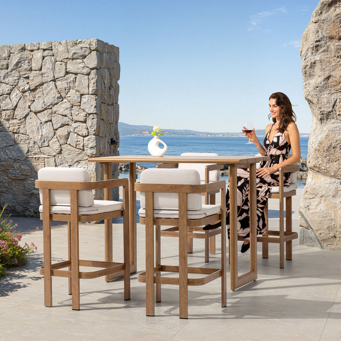 Bar Stool For Gardens And Patio (Set of 2) - Wood