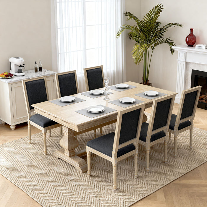Dining Chairs With Upholstered Square Back (Set of 2)
