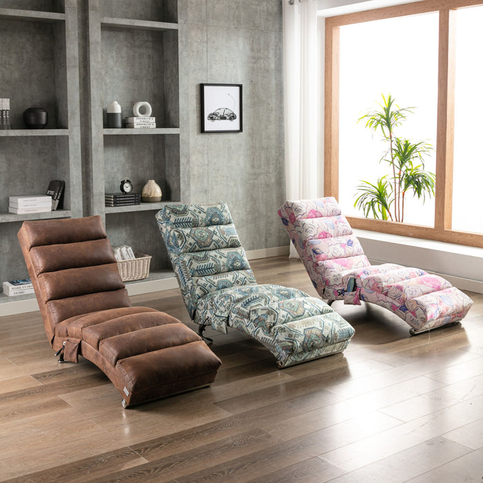 Massage Chaise Lounge Indoor With Remote Control, Ergonomic Electric Massage Lounger