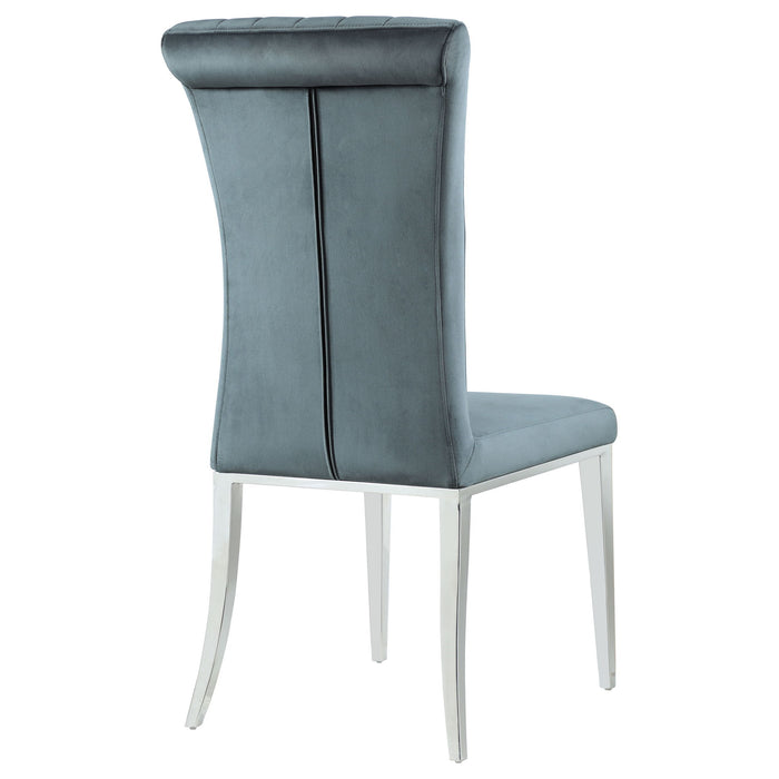 Tufted Side Upholstered Dining Chair (Set of 2) - Gray