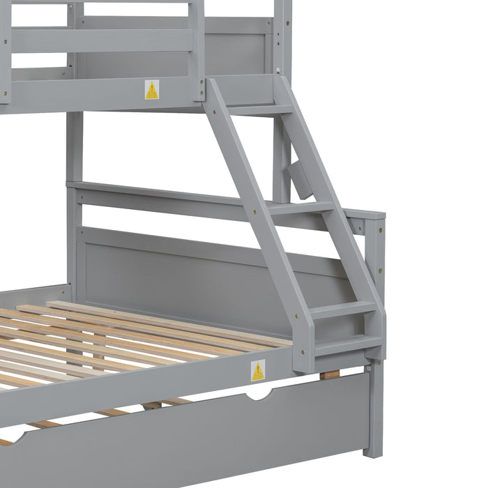 Bunk Bed With Ladder And Safety Guardrail