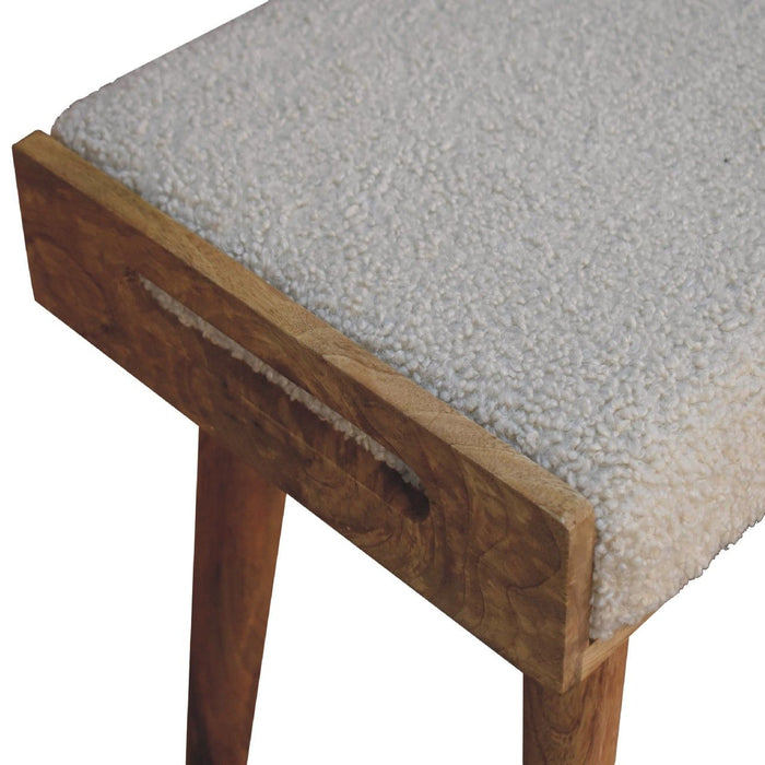 Tray Style Footstool - Cream