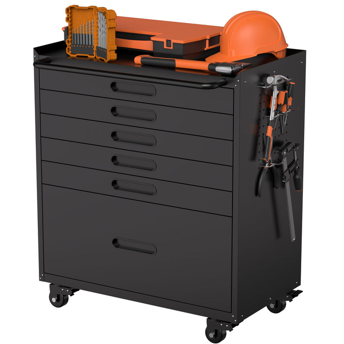 Rolling Tool Cabinet Heavy Duty Garage Storage With Lockable Doors