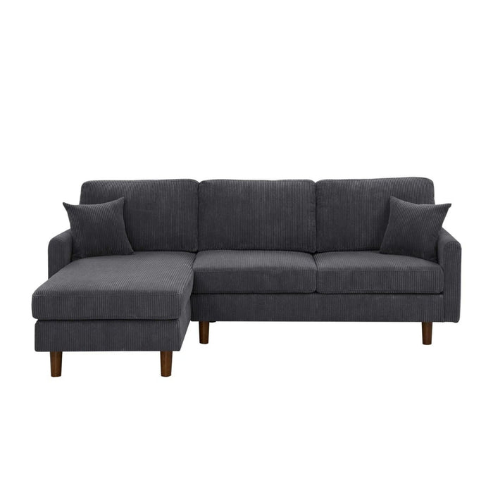 Upholstered Sectional With Toss Pillows