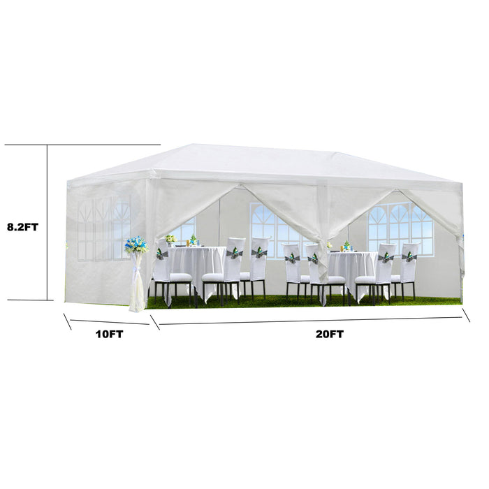 10X20' Outdoor Garden Gazebo Wedding Party Tent Canopy Marquee With Removable Sidewalls