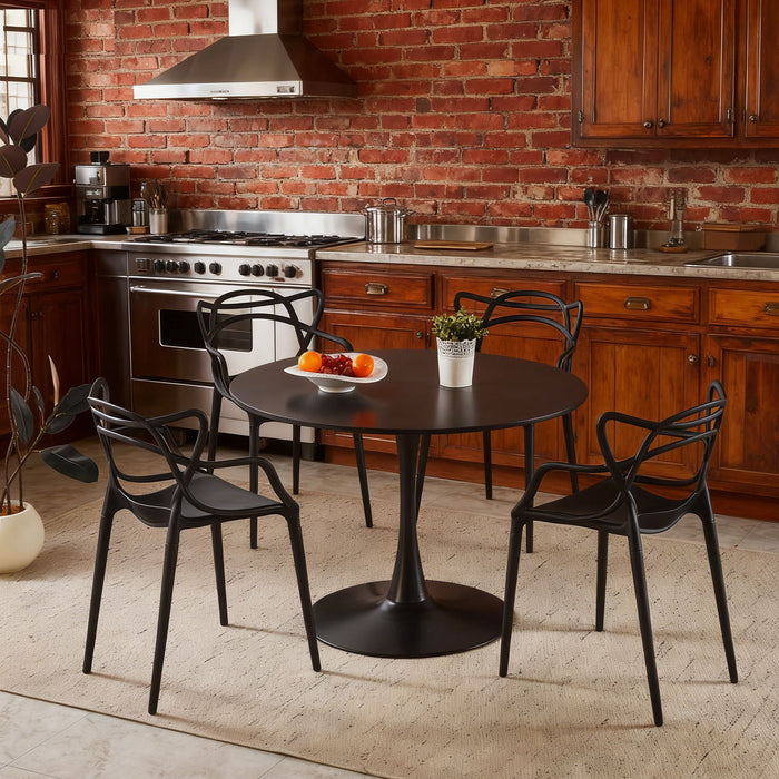 Dining Chair (Set of 4) - Black - Plastic