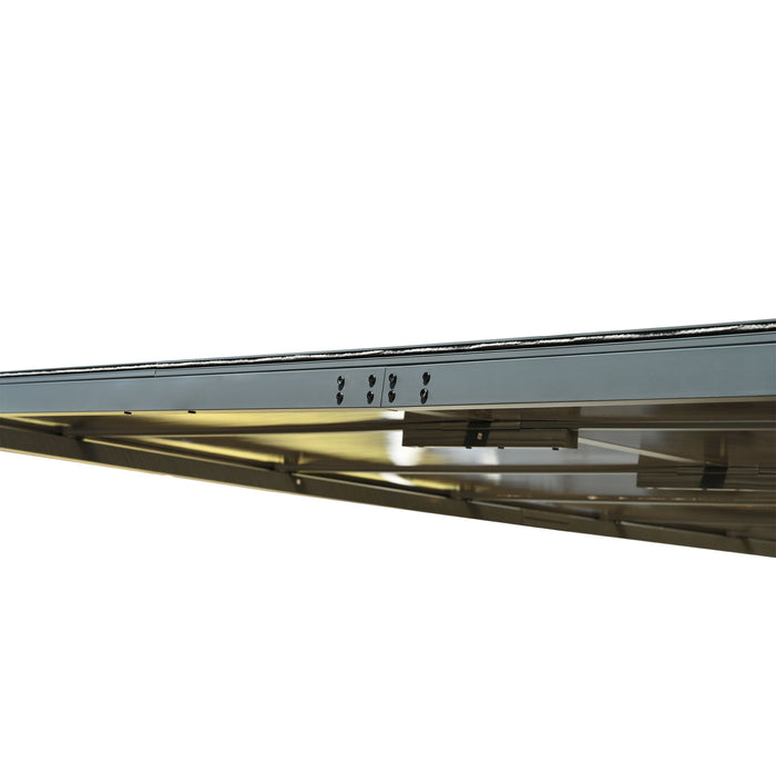 Outdoor Wall Mounted Gazebo With Sloped Roof Design, Uv Protection, And Durable Iron Frame - Gray