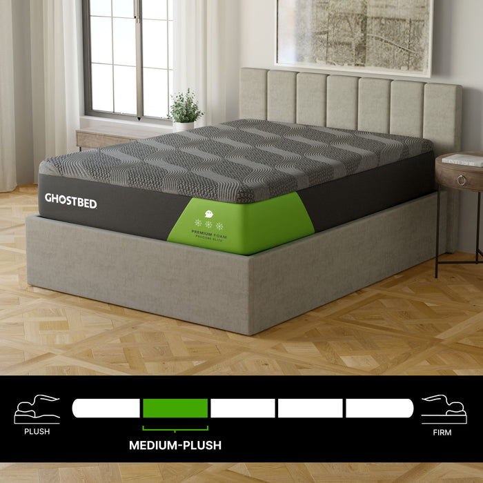 Premium - 14" Foam Mattress With Cooling Ghost Ice Cover And Copper Infused Memory Foam
