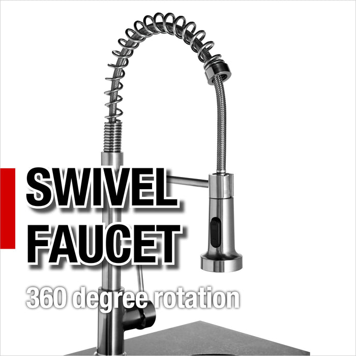 6 Burner 85, 000 Btu Deluxe Gas Outdoor Kitchen Island Grill With Wine Cooler Refrigerator, Rotisserie, Storage Cabinets & Drawers - Silver