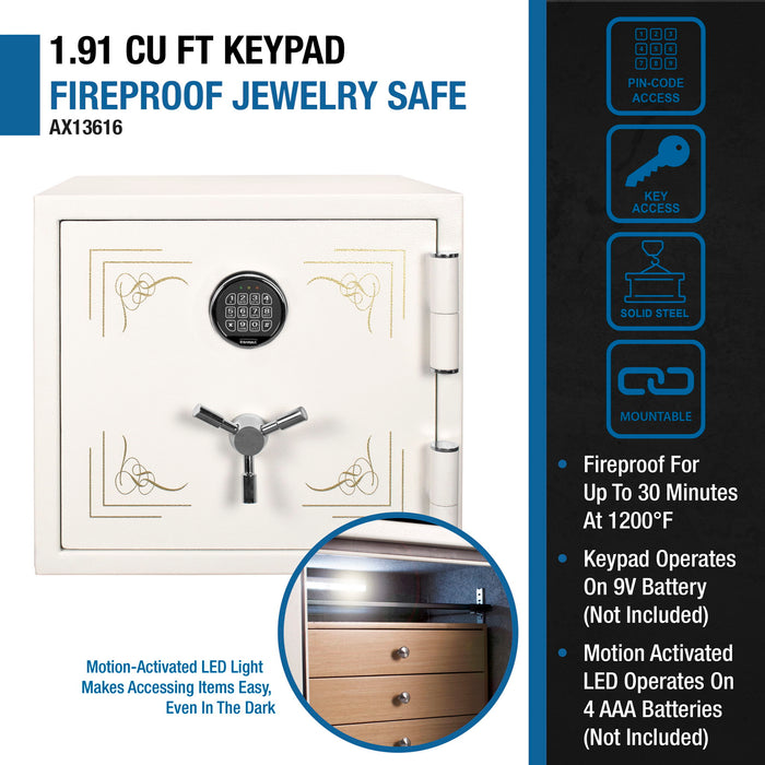 Keypad Fireproof Protection Jewelry Safe