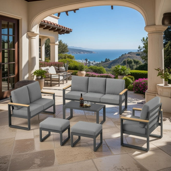 Modern Outdoor Sofa Set With Coffee Table