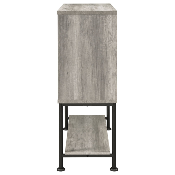 Hovander - Sliding Door Bar Cabinet - Gray
