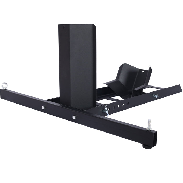 Heavy Duty Adjustable Motorcycle Stand / Wheel Chock 1800 Lb Capacity - Black