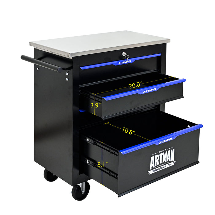 Drawer Multifunctional Tool Cart With Wheels