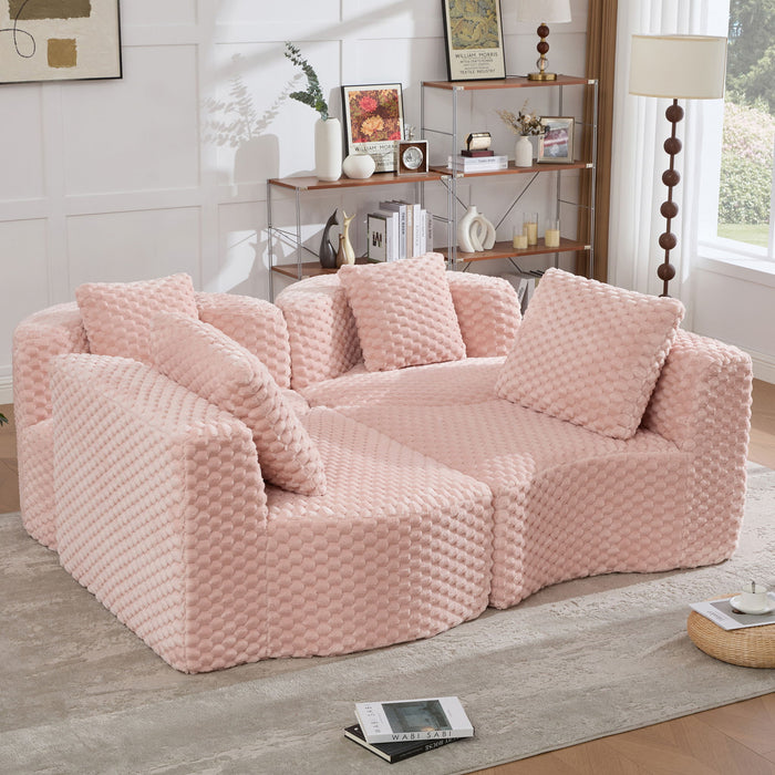 Modular Sectional Sofa With Free Combination Design