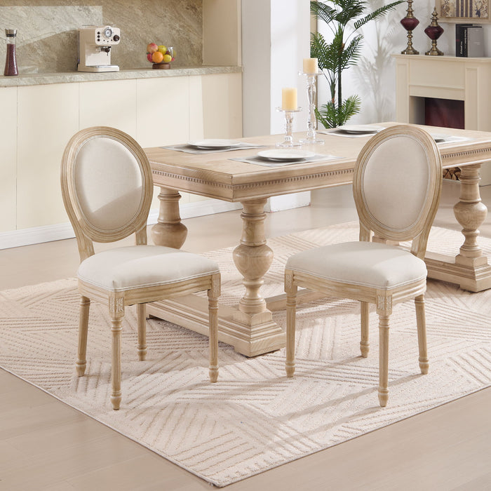 Upholstered With Round Back Dining Chairs (Set of 2)