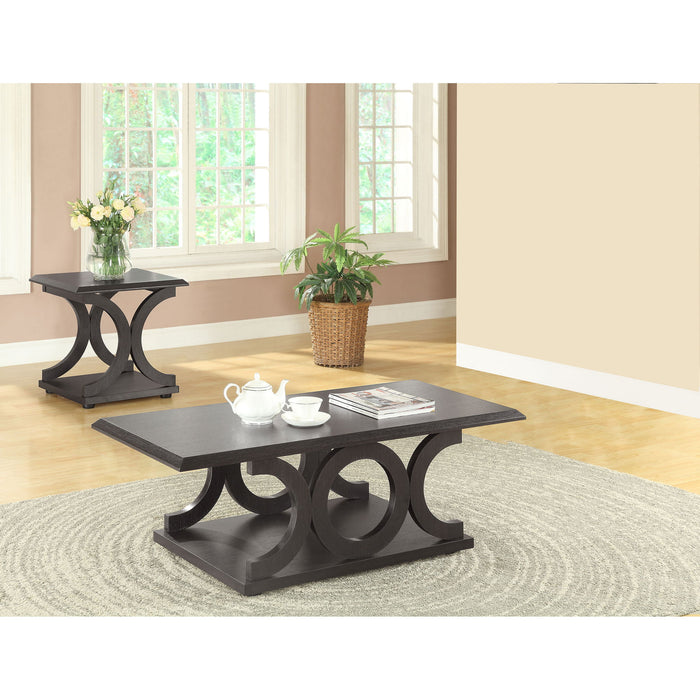Monticello - 2 Piece Coffee And End Table Set - Cappuccino