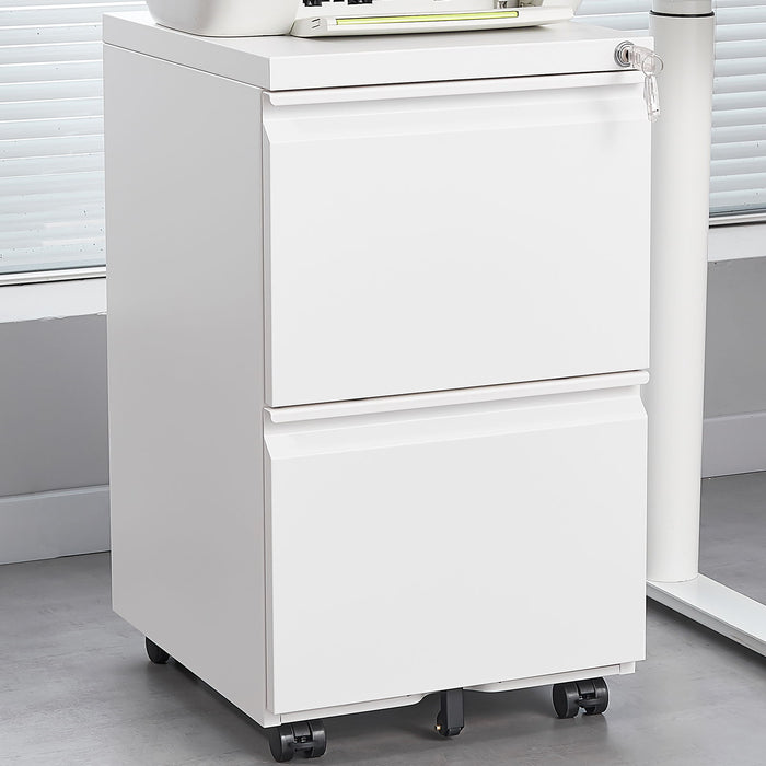 Office Storage Cabinet With 2 Drawers And Lock