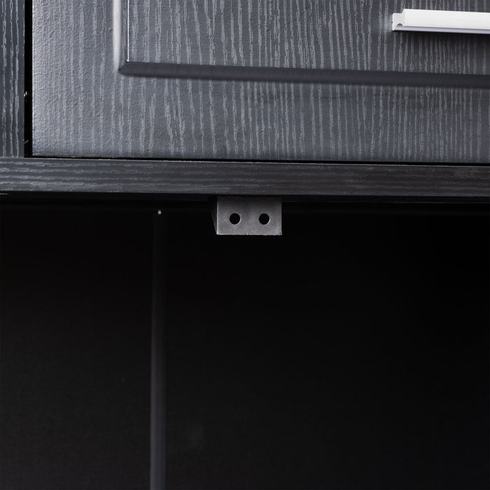 Fluted Sideboard Buffet Cabinet With 4 Doors And 3 Drawers